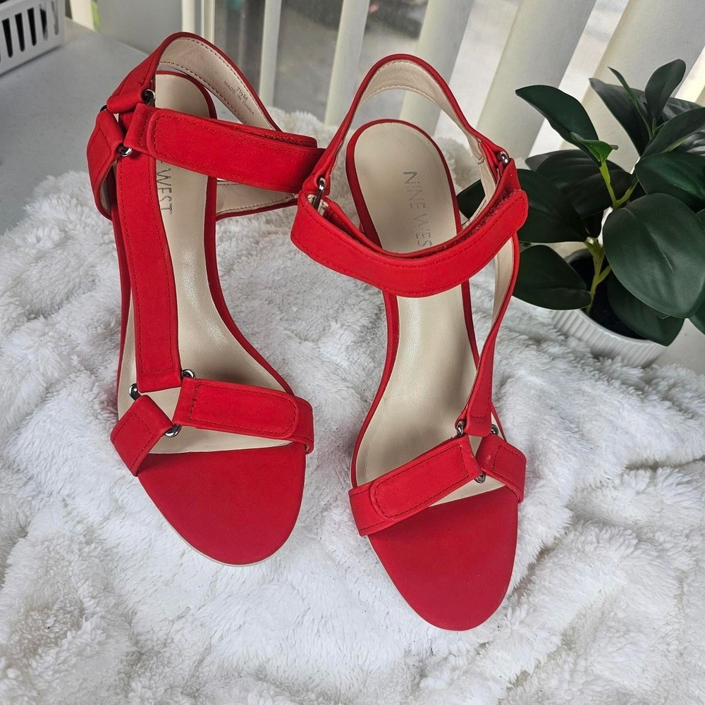 Nine‎ West Avayao Code Red Heels Strap Nine West sz 7.5